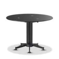 PS 블랙아트 원형 유리 테이블
